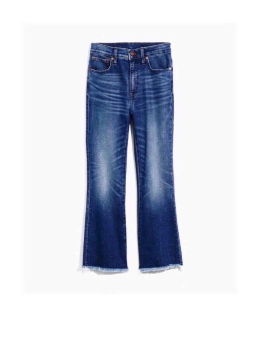 MADEWELL FRINGE CROP FLARE JEANS - Picture 4 of 9
